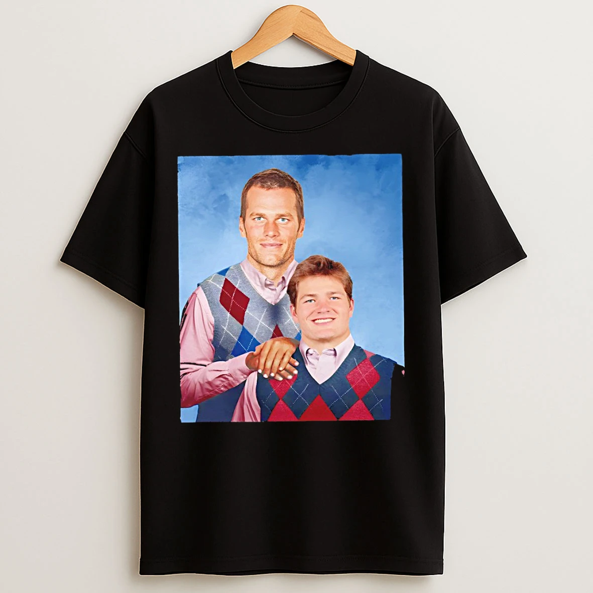 Classic Tom Brady And Drake Maye New England Patriots Football Step Brothers Vintage T Shirts