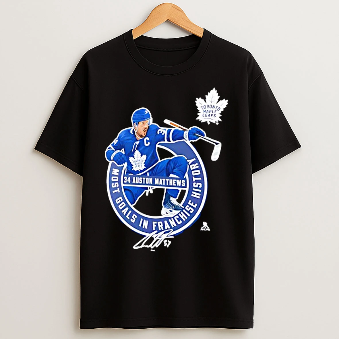 Classic Toronto Maple Leafs Auston Matthews Most Goals In Franchise History T Shirts