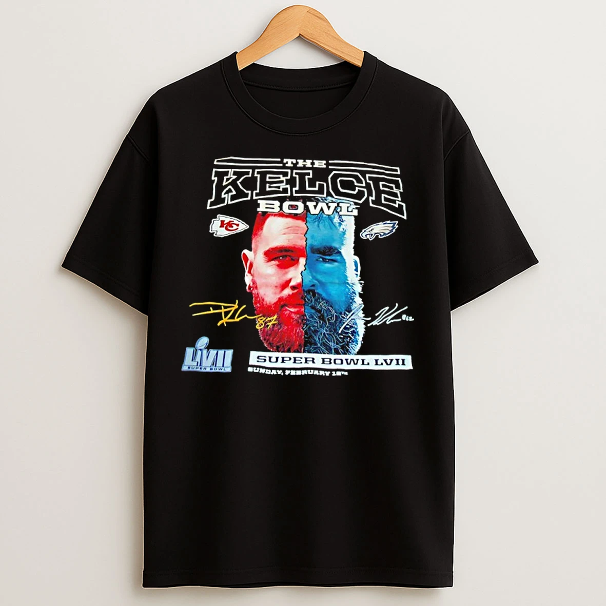 Classic Travis Kelce And Jason Kelce The Kelce Bowl Philadelphia Eagles Chiefs Super Bowl Lvii T Shirts