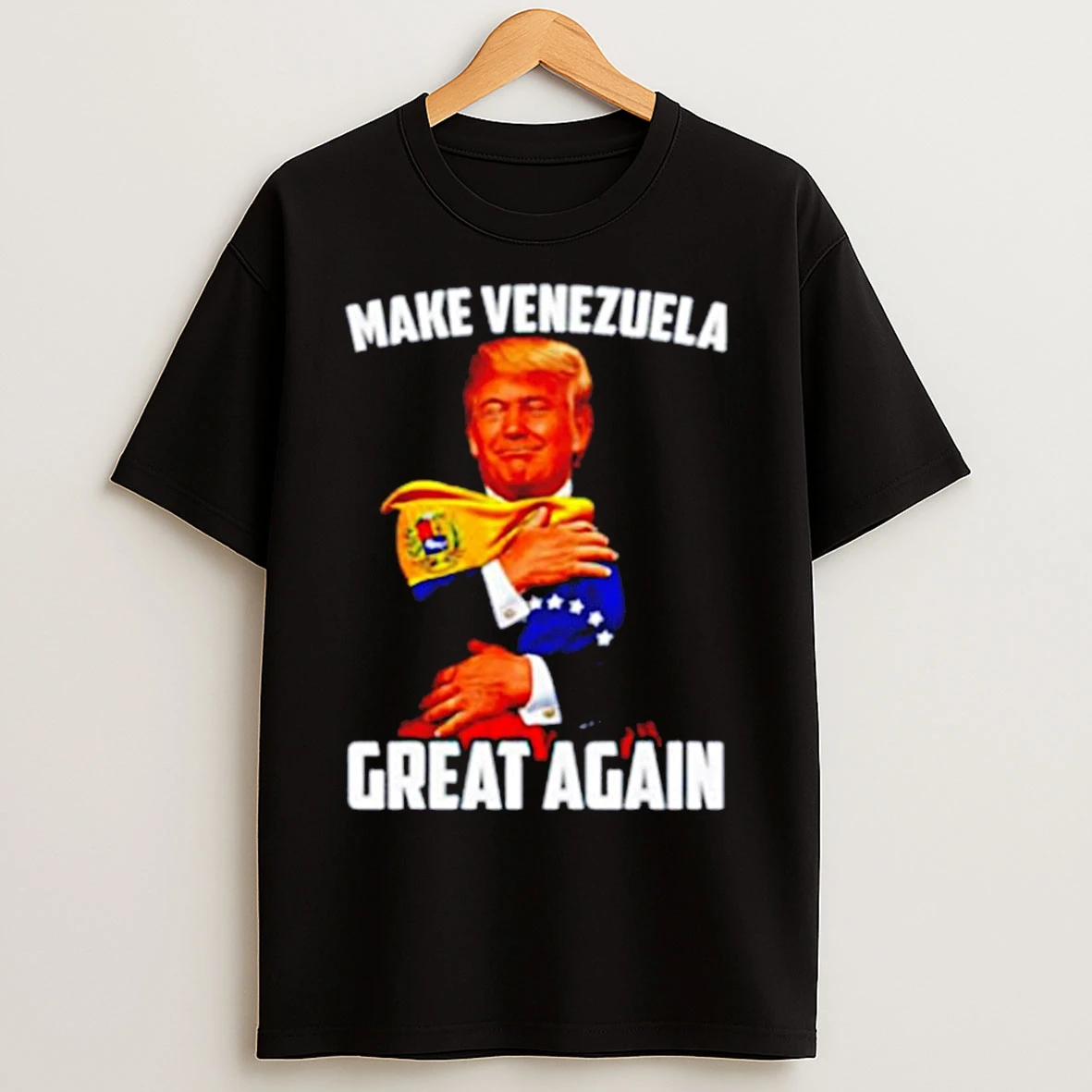 Classic Trump Make Venezuela Great Again Venezuela Flag Caricature T Shirts