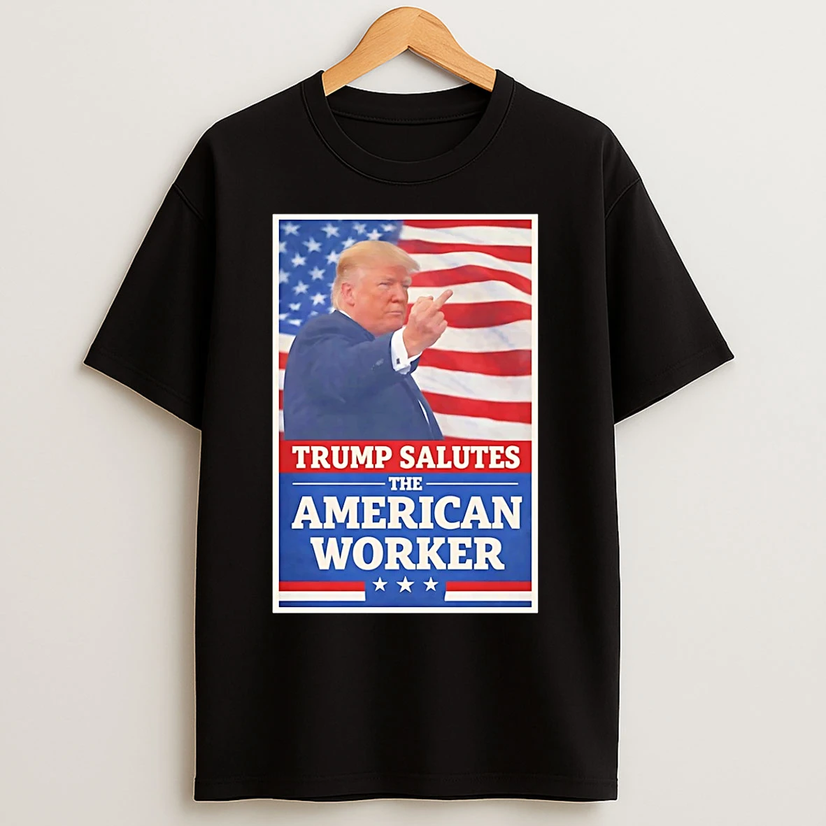 Classic Trump Salutes The American Worker T Shirts