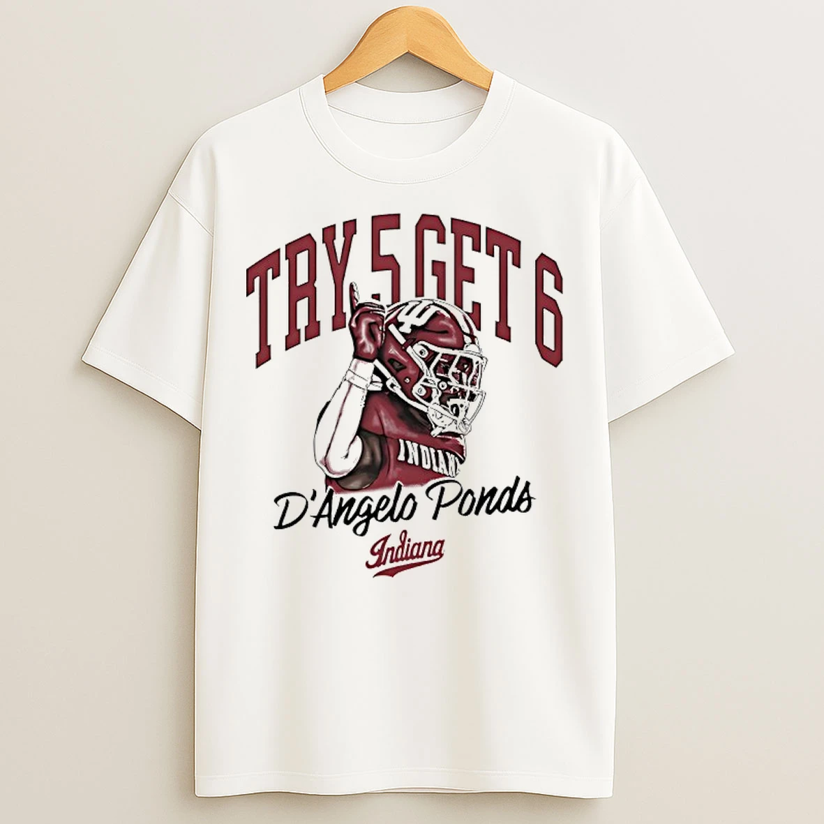 Classic Try 5 Get 6 Dangelo Ponds Indiana Hoosiers Football T Shirts