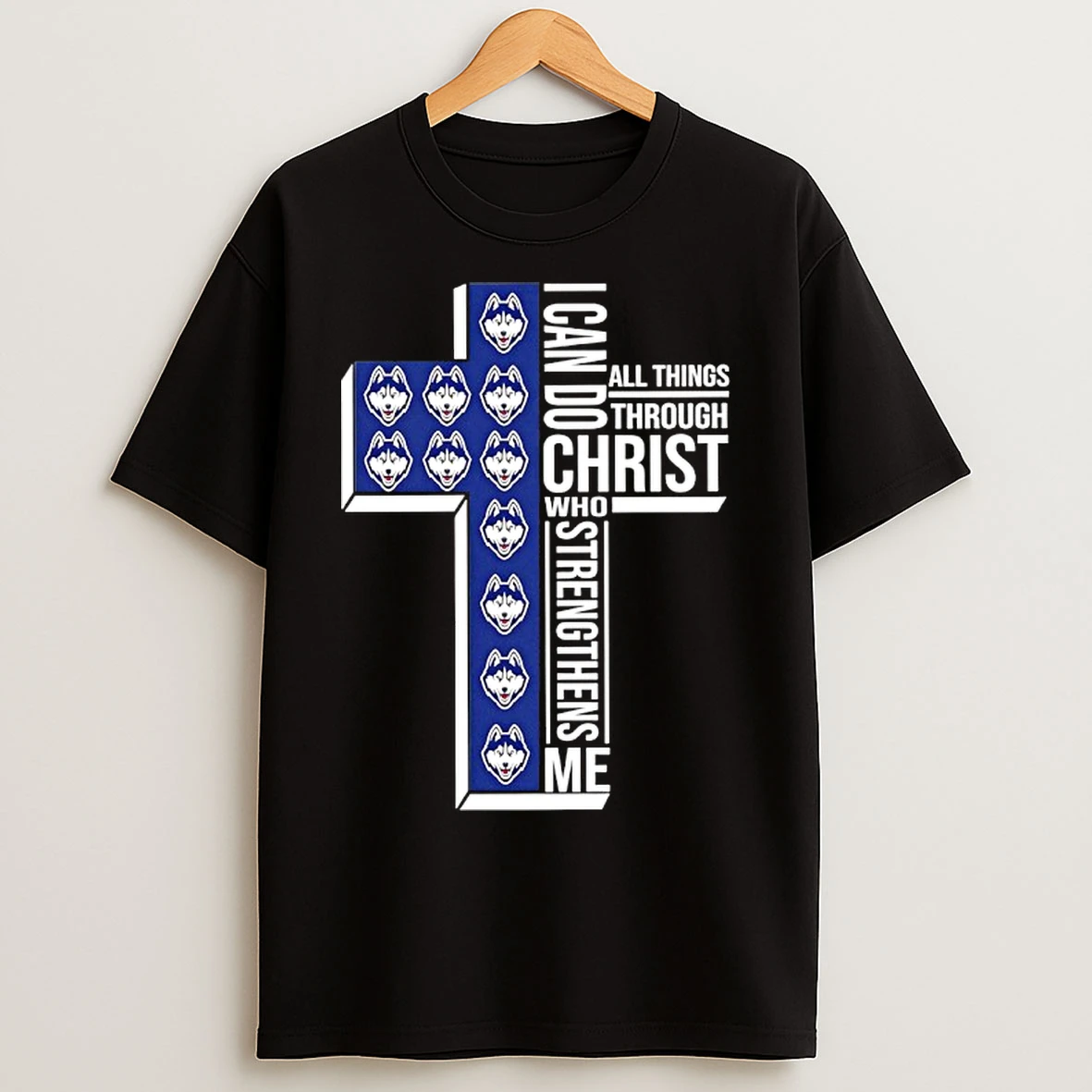 Classic Uconn Huskies Womens Basketball I Can All Things Do Through Christ Who Strengthens Me T Shirts