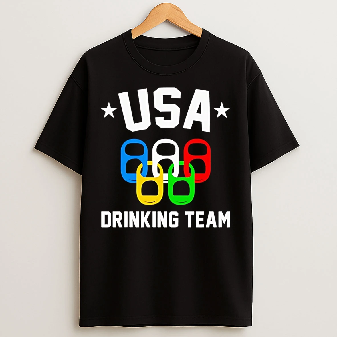 Classic Usa Drinking Team Graphic T Shirts