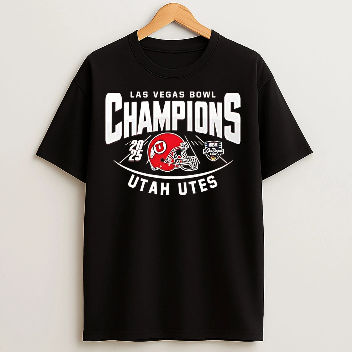 Classic Utah Utes 2025 Las Vegas Bowl Champions Football Field T Shirts
