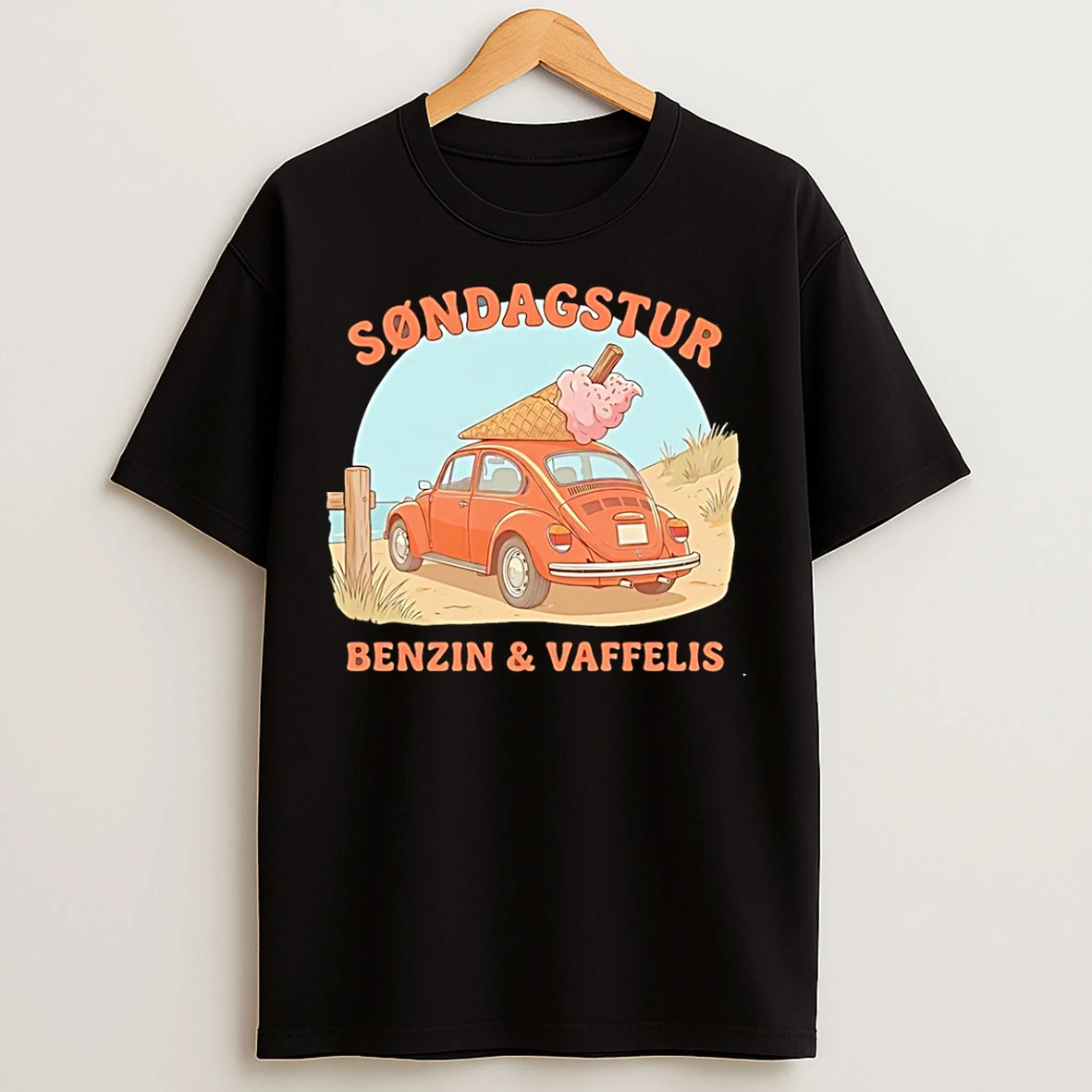 Classic Vw Sondagstur Benzin And Vaffelis T Shirts