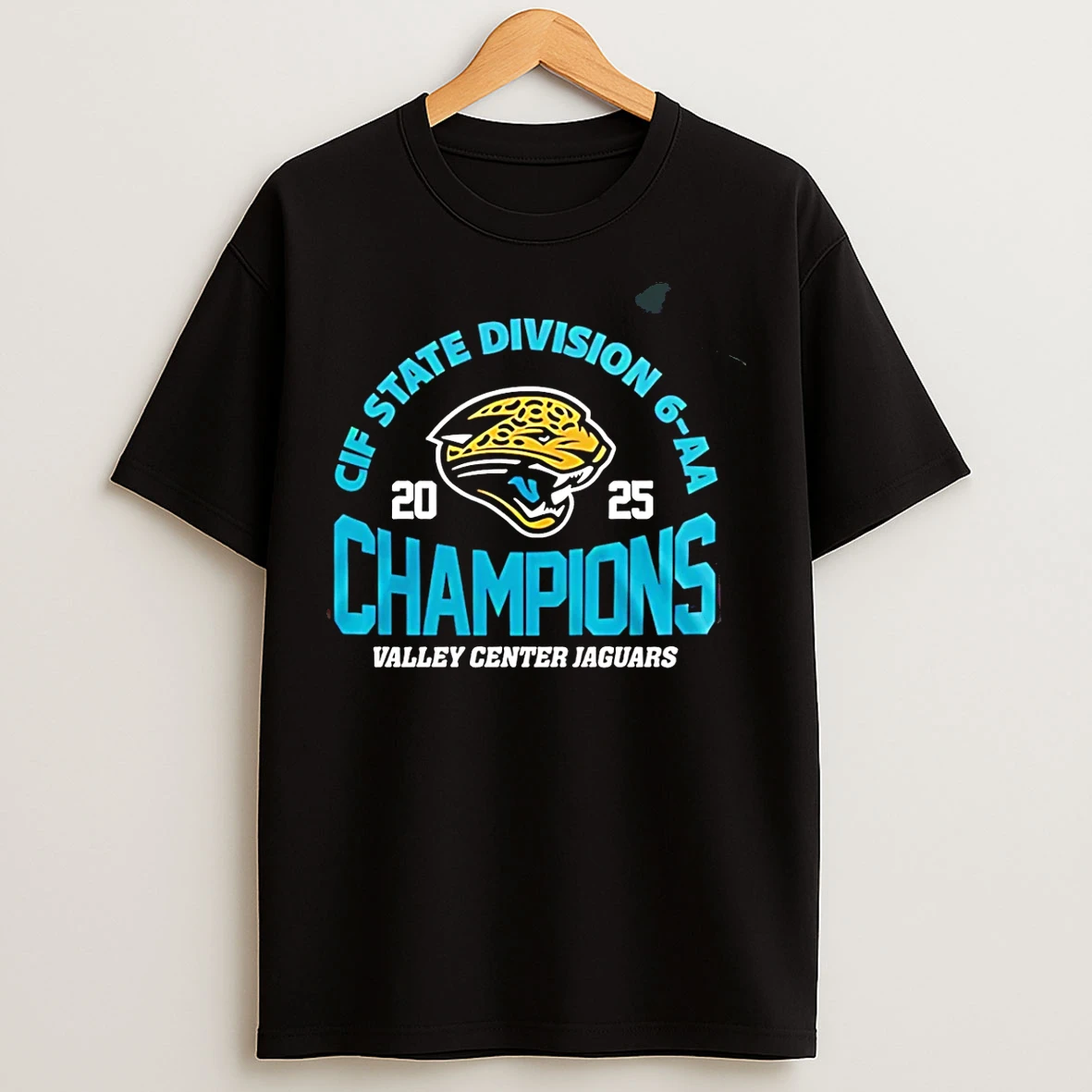 Classic Valley Center Jaguars 2025 Cif State Division 6 Aa Champions T Shirts
