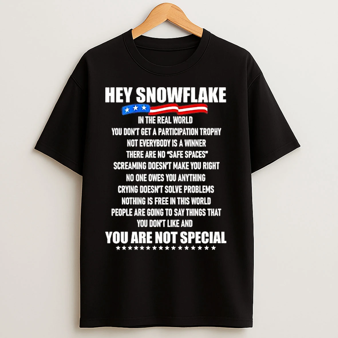 Classic Veteran Hey Snowflake You Are Not Special T Shirts