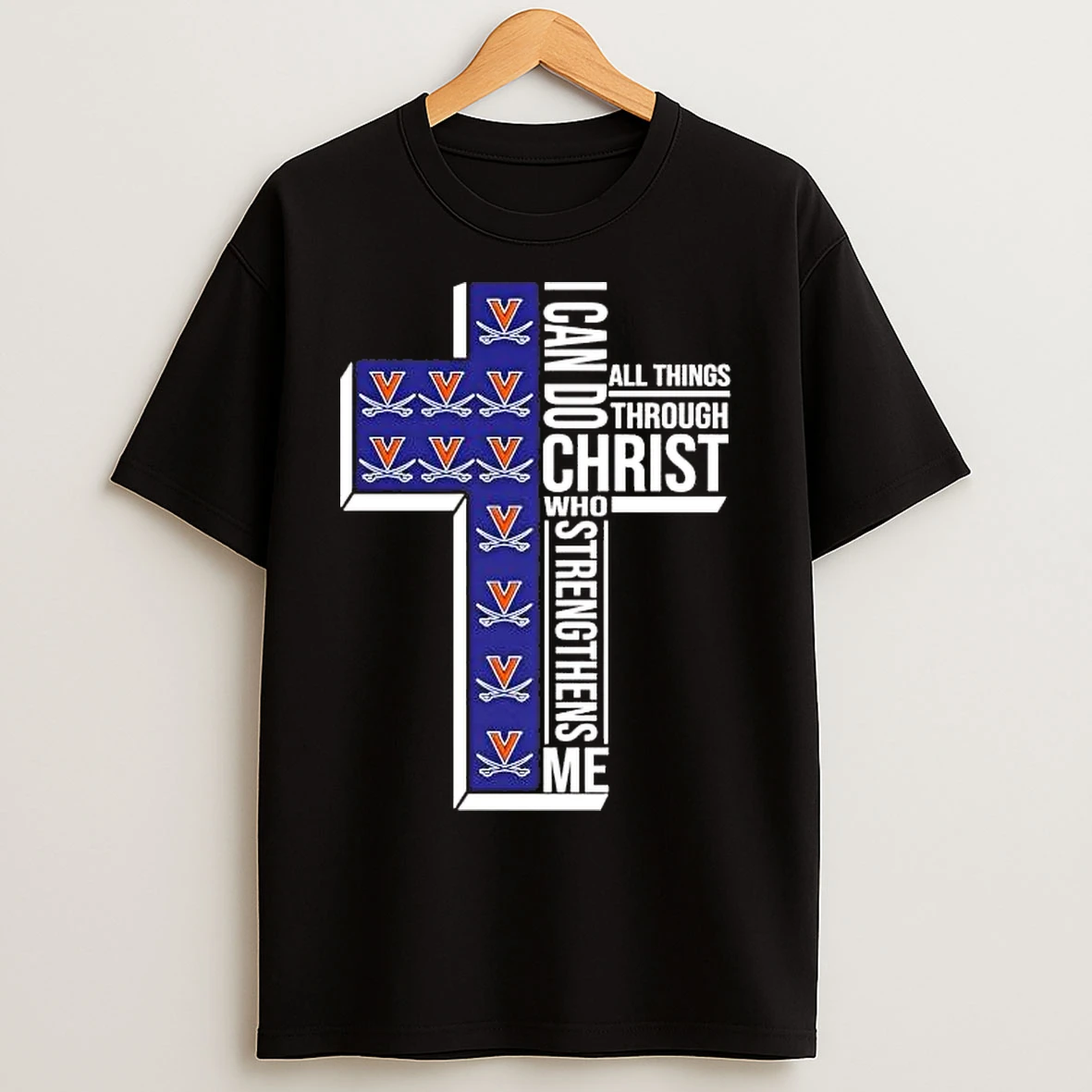 Classic Virginia Cavaliers I Can Do All Things Through Christ T Shirts