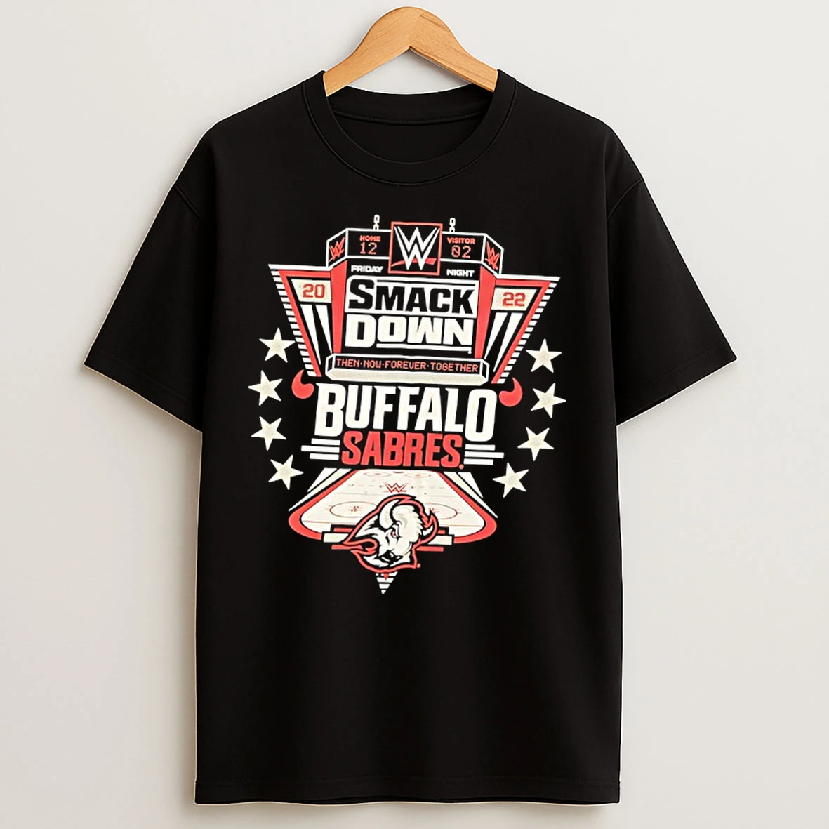 Classic Wwe Authentic Smackdown X Buffalo Sabres T Shirts
