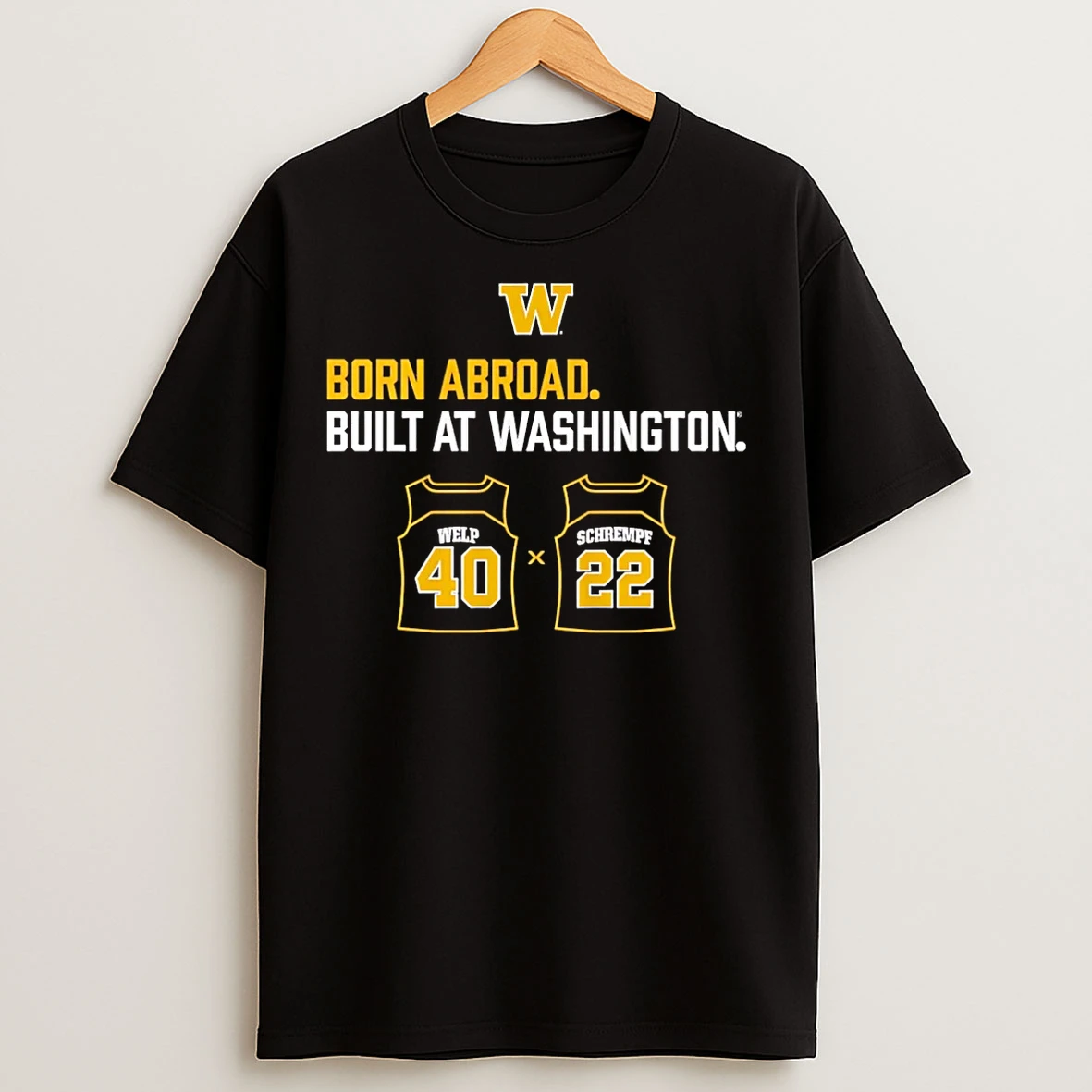 Classic Washington Huskies Schrempf Welp Duo Born Abroad Built At Washington T Shirts