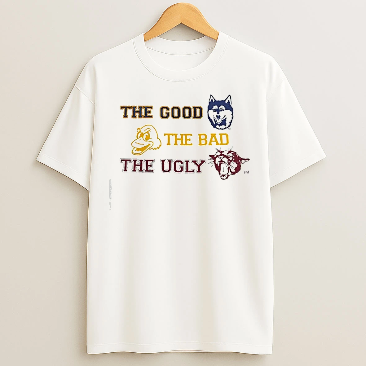 Classic Washington Huskies The Good X Oregon Ducks The Bad X Washington State Cougars The Ugly Graphic T Shirts
