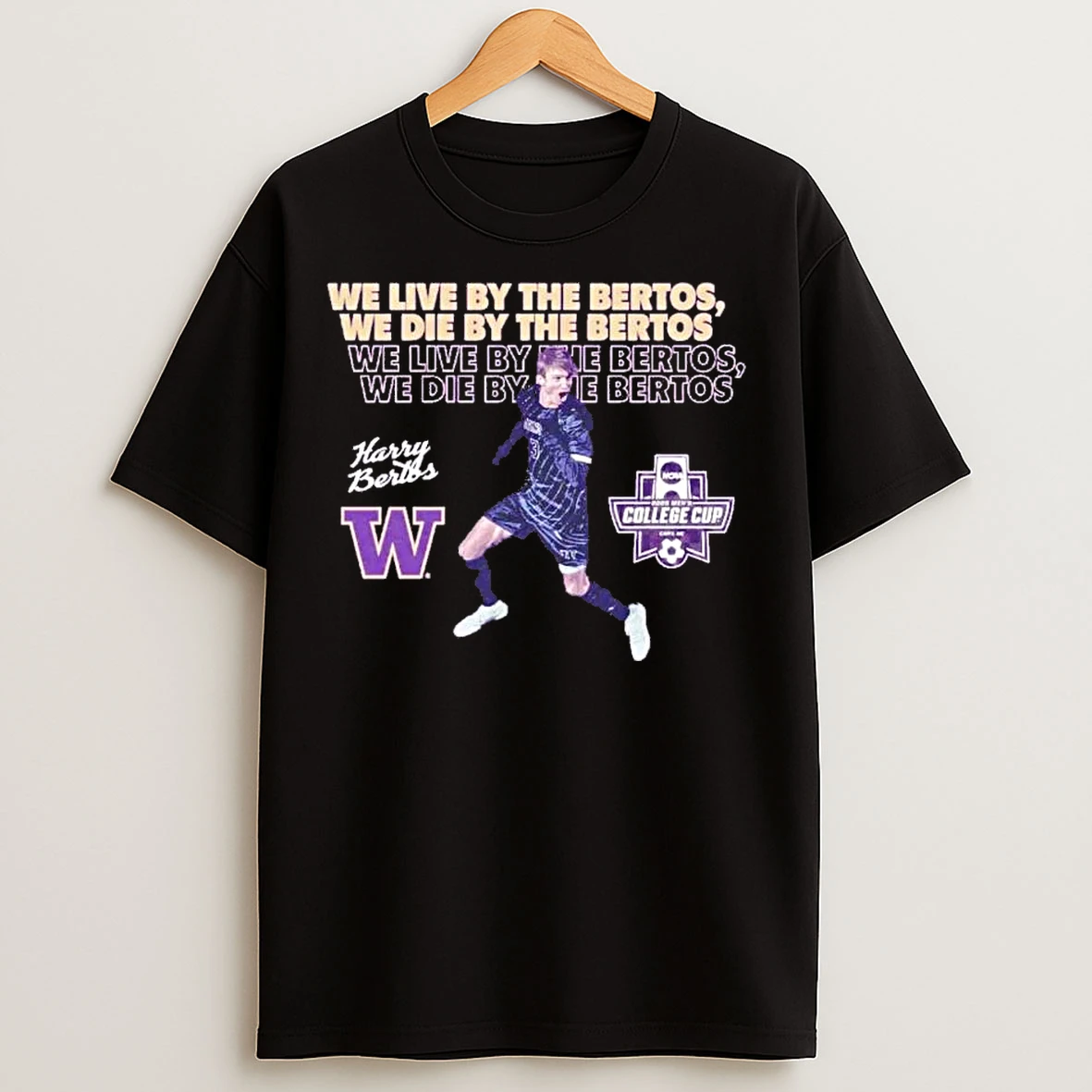 Classic We Live And We Die By The Harrison Bertos Washington Huskies T Shirts