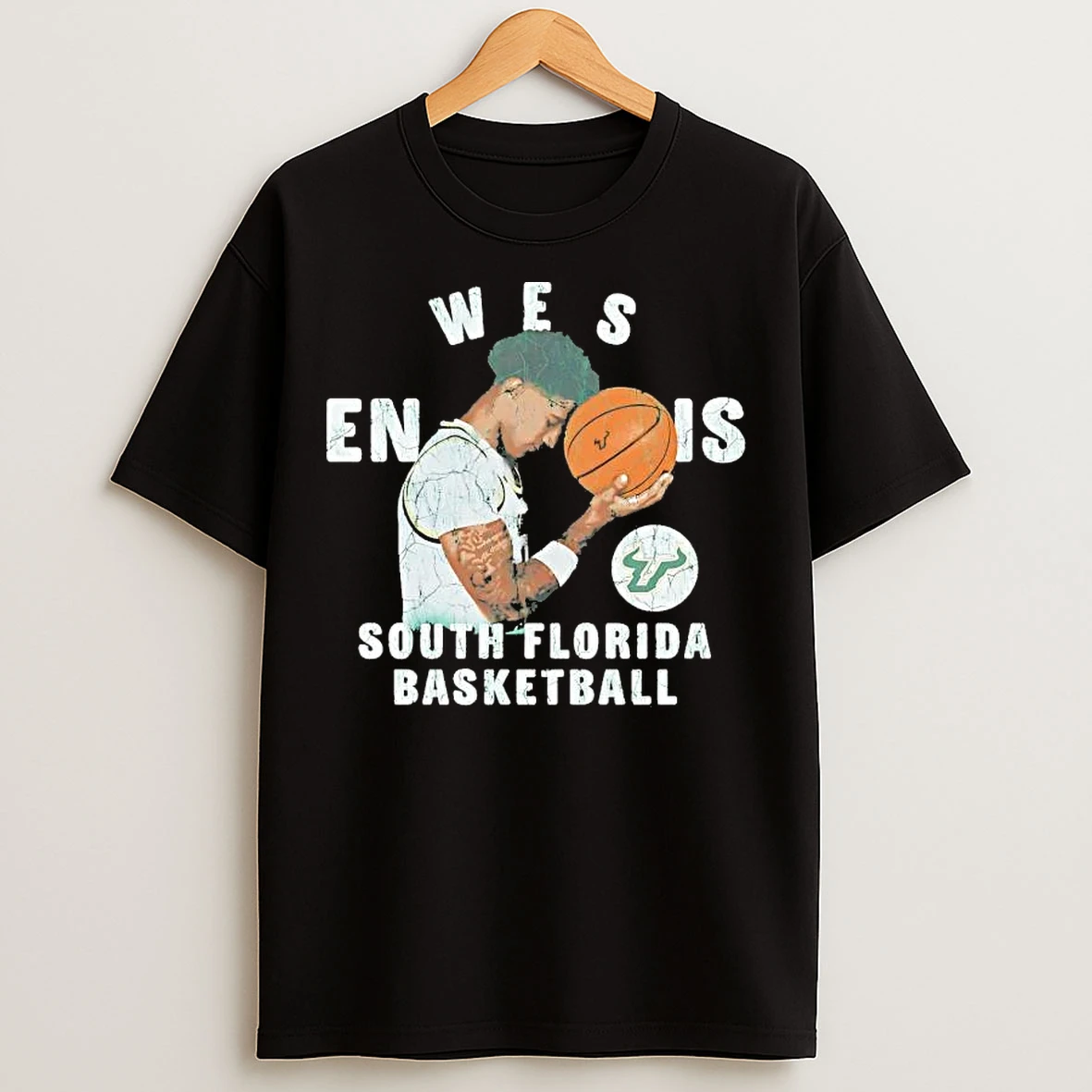 Classic Wes Enis Illustrated South Florida Basketball T Shirts