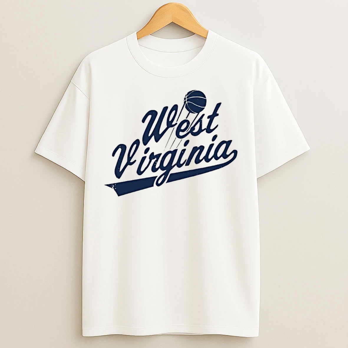 Classic West Virginia Mountaineers Basketball Logo T Shirts