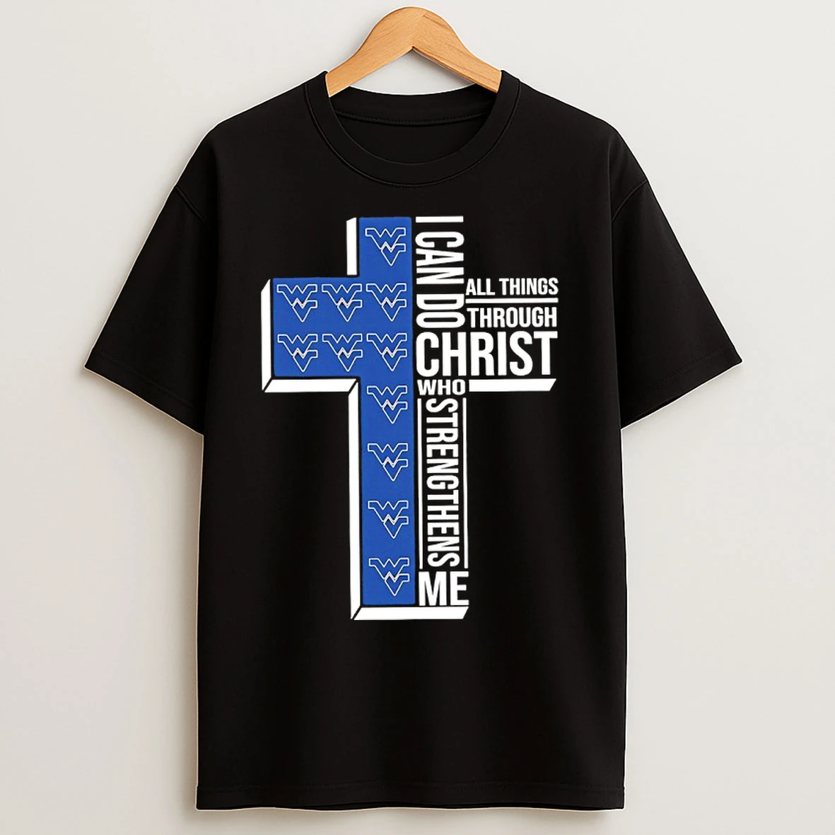 Classic West Virginia Mountaineers I Can All Things Do Through Christ Who Strengthens Me T Shirts