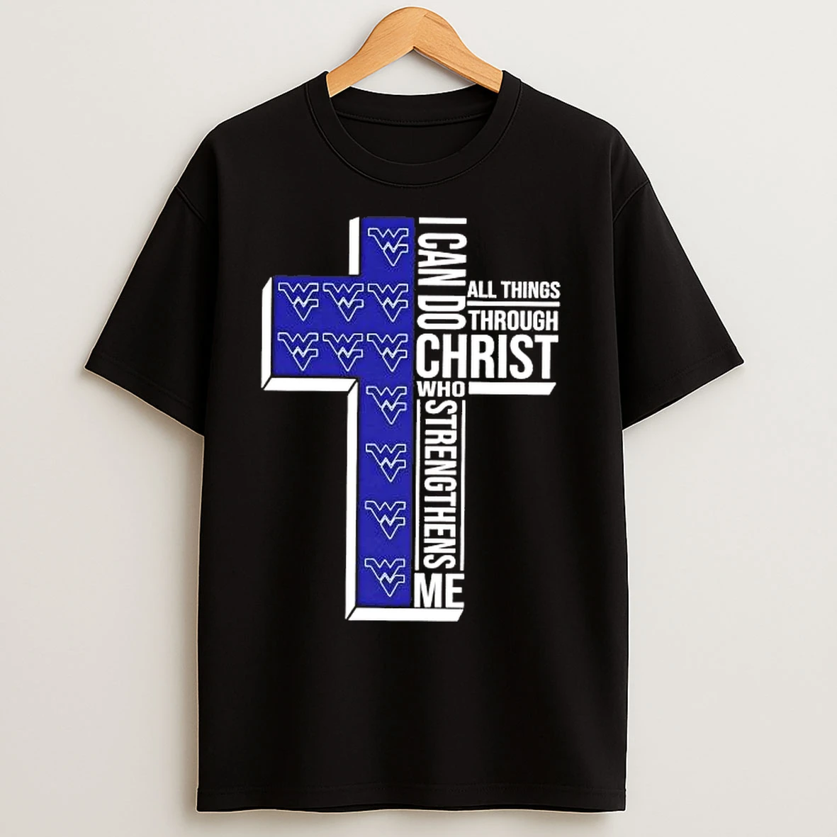 Classic West Virginia Mountaineers I Can Do All Things Through Christ T Shirts