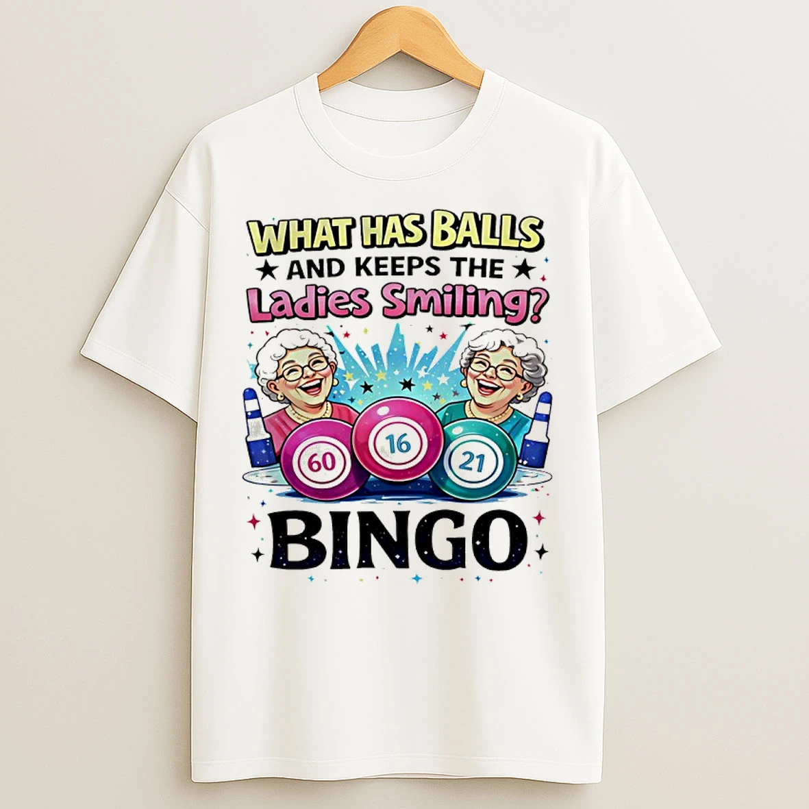 Classic What Has Balls And Keeps The Smiling Bingo T Shirts