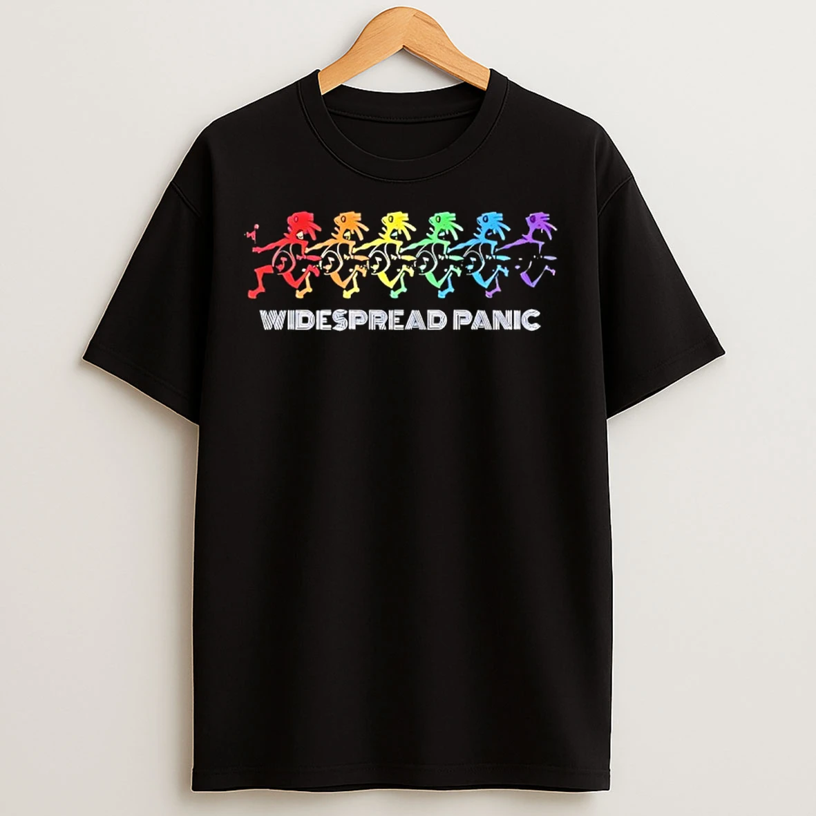 Classic Widespread Panic Dancing Note Eater Rainbow T Shirts