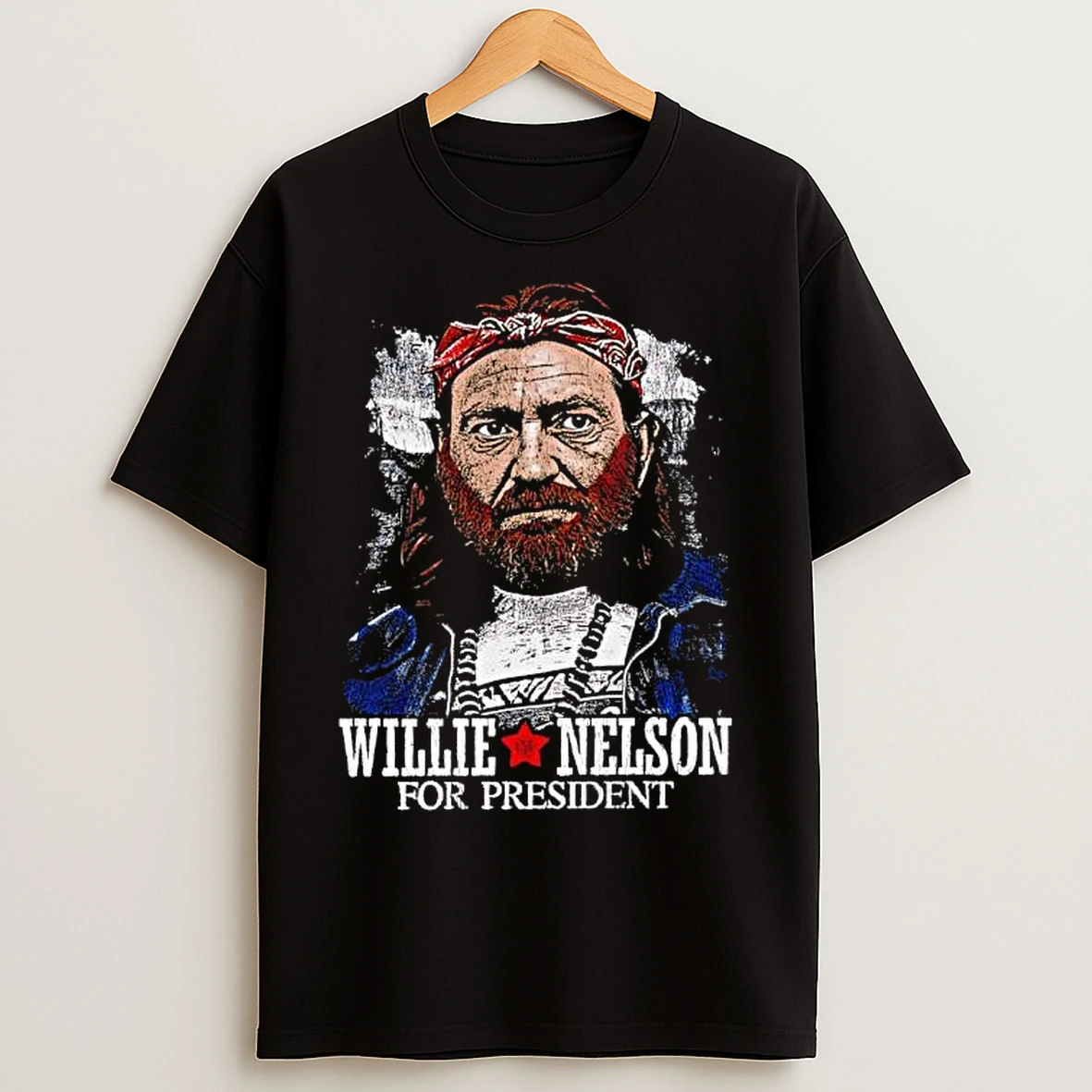 Classic Willie Nelson For President Graphic T Shirts