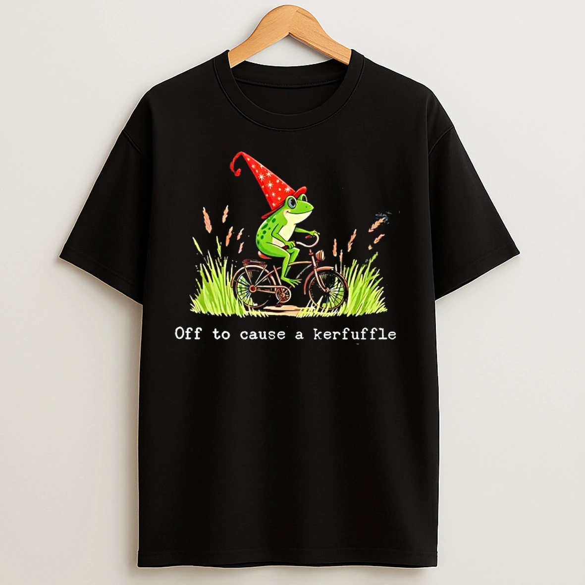 Classic Witch Frog Off To Cause A Kerfuffle Vintage T Shirts