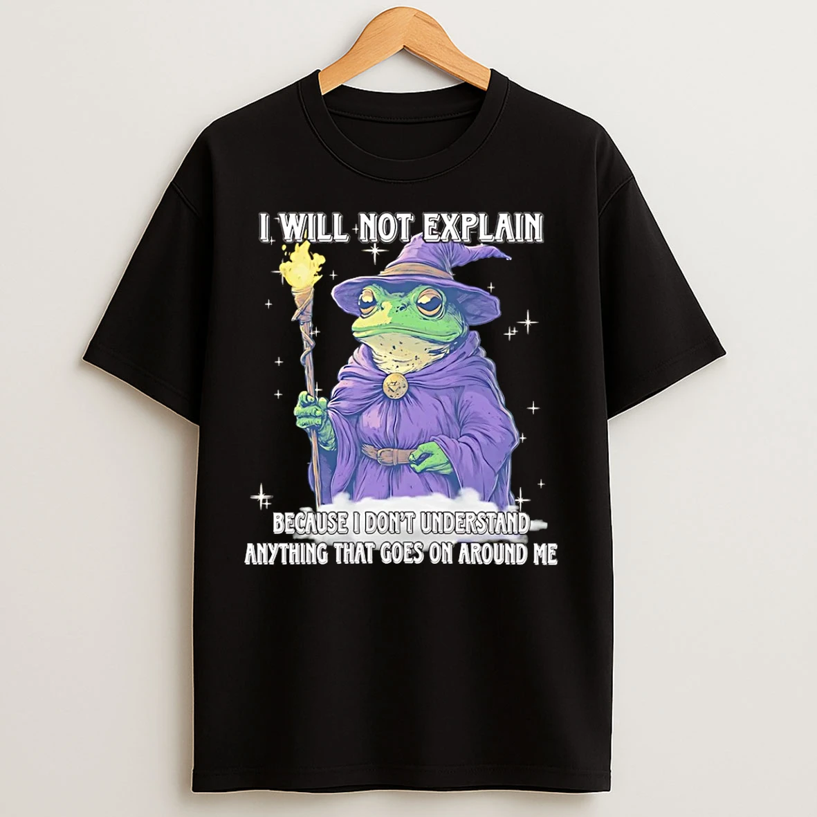 Classic Wizard Frog I Will Not Explain Because I Dont Understand Anything That Goes On Around Me T Shirts