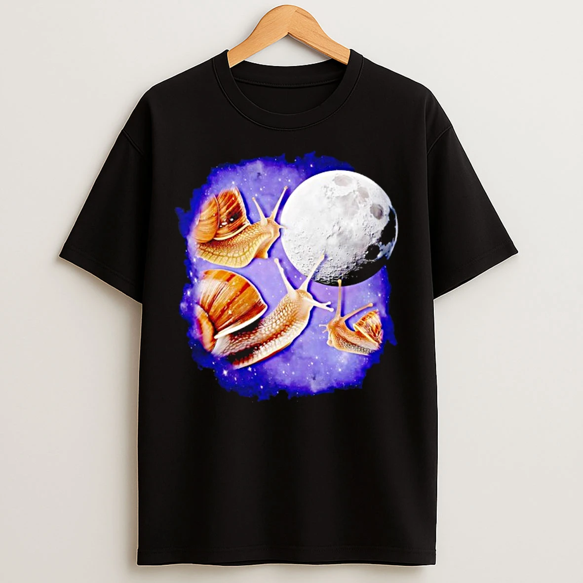 Classic Yearning Snails Three Moons T Shirts