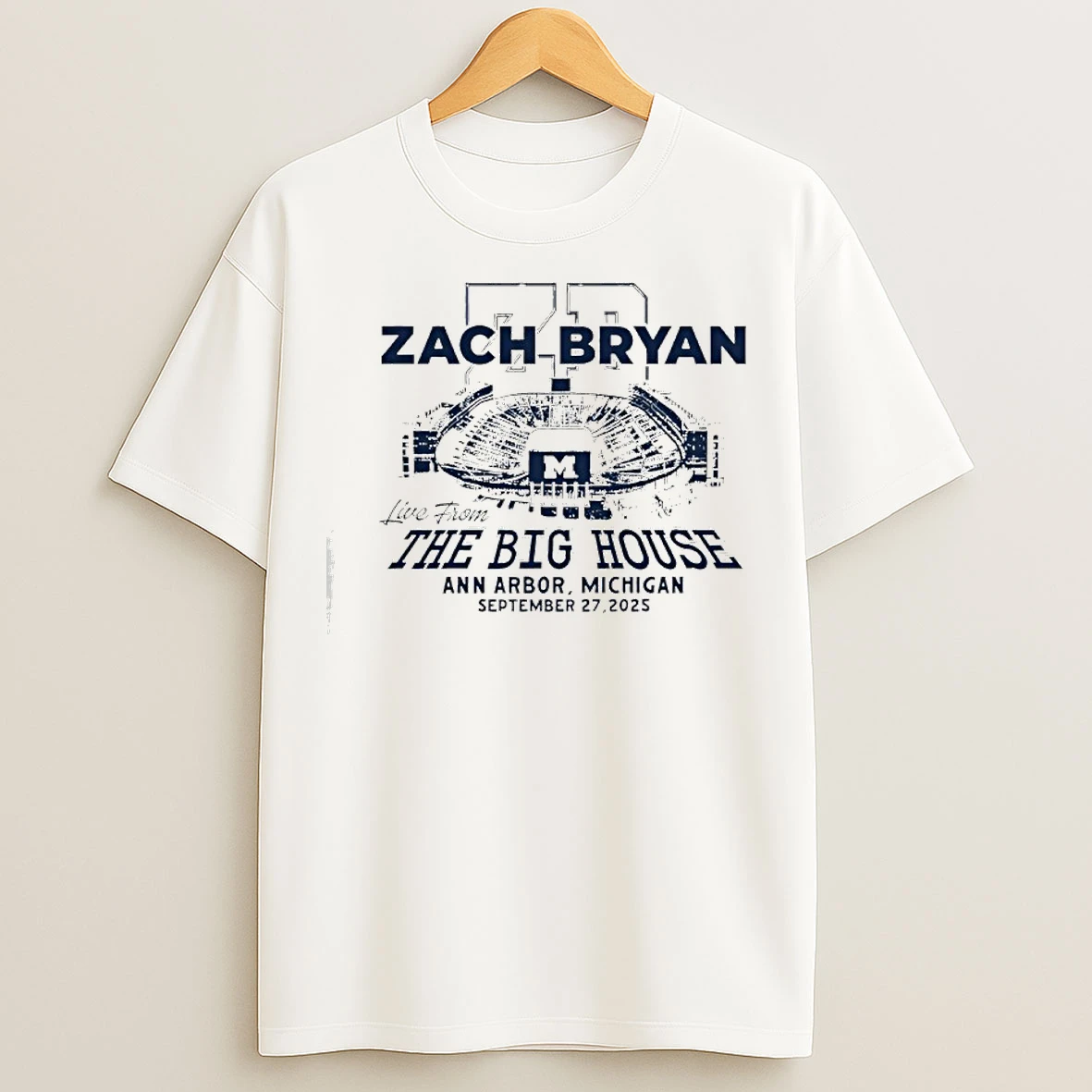 Classic Zach Bryan X Michigan Wolverines Go Blue The Big House Ann Arbor Michigan T Shirts