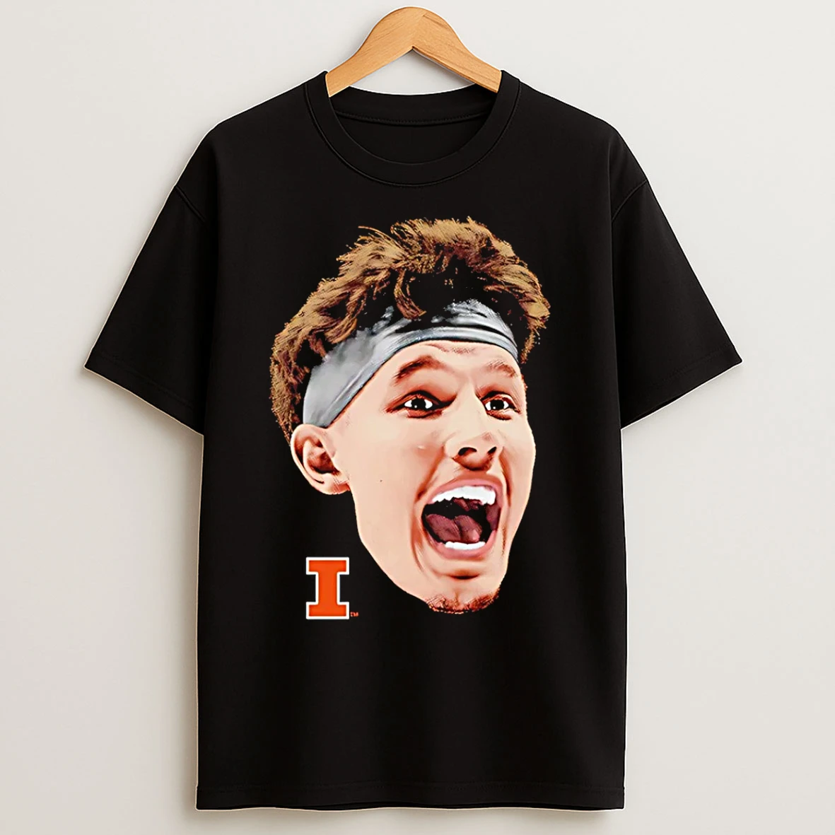 Classic Zvonimir Ivisic Llinois Fighting Illini Portrait Big Head T Shirts