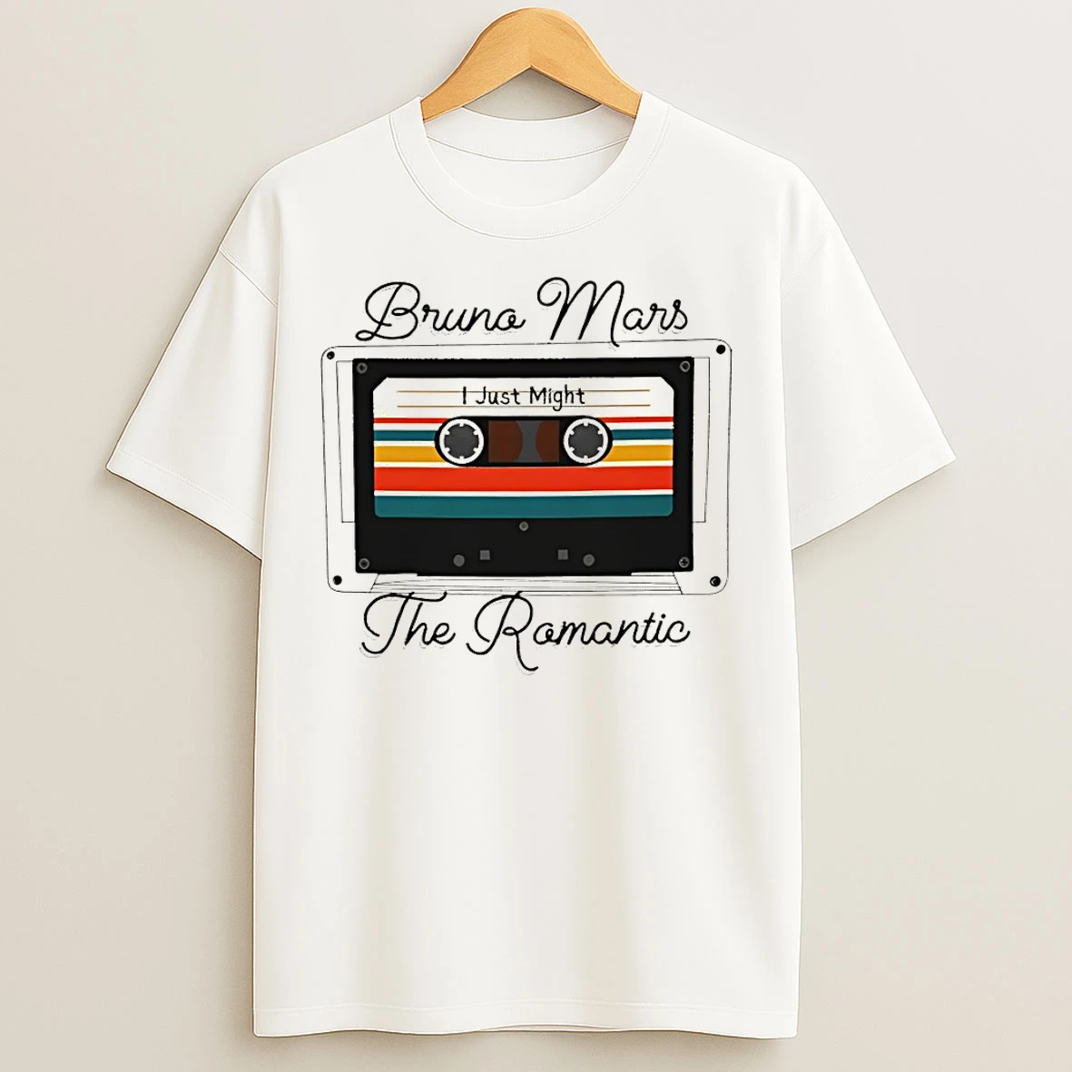 Classic Hszro8td Bruno Mars Cassette Tape I Just Might The Romantic Tour 2026 T Shirts