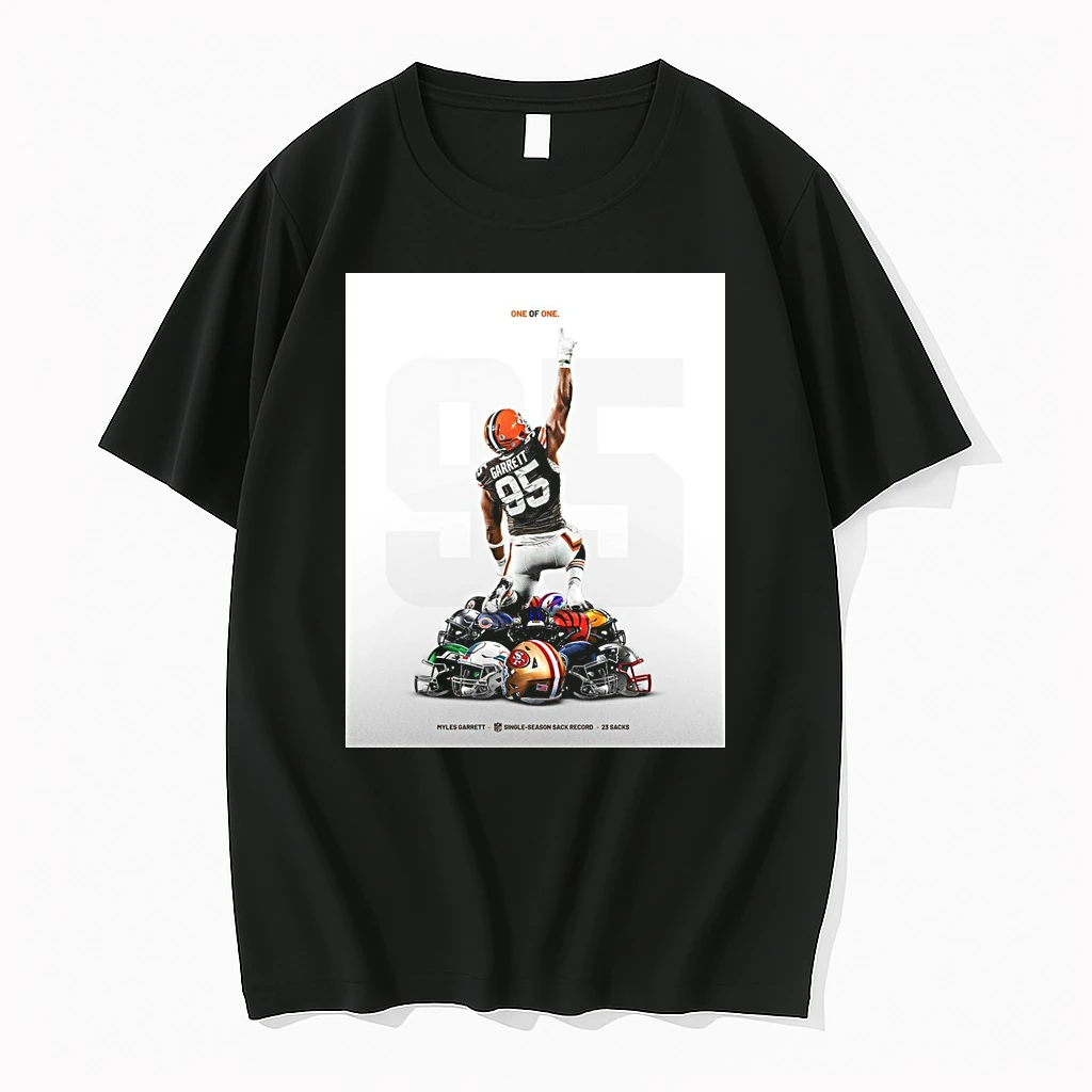 Cleveland Browns Myles Garrett Nfl Single Season Sack Record One Of One 23 Sacks Shirts