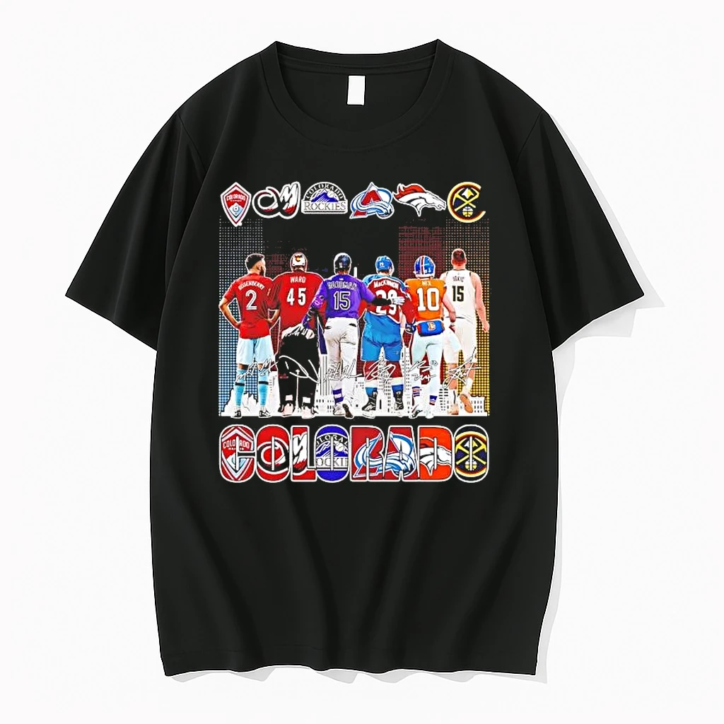 Colorado Sports Teams Players Signatures Skyline Shirts