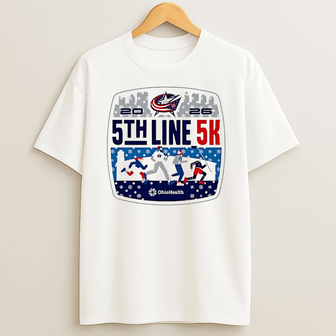 Columbus Blue Jackets 5th Line 5k 2026 Logo Shirts