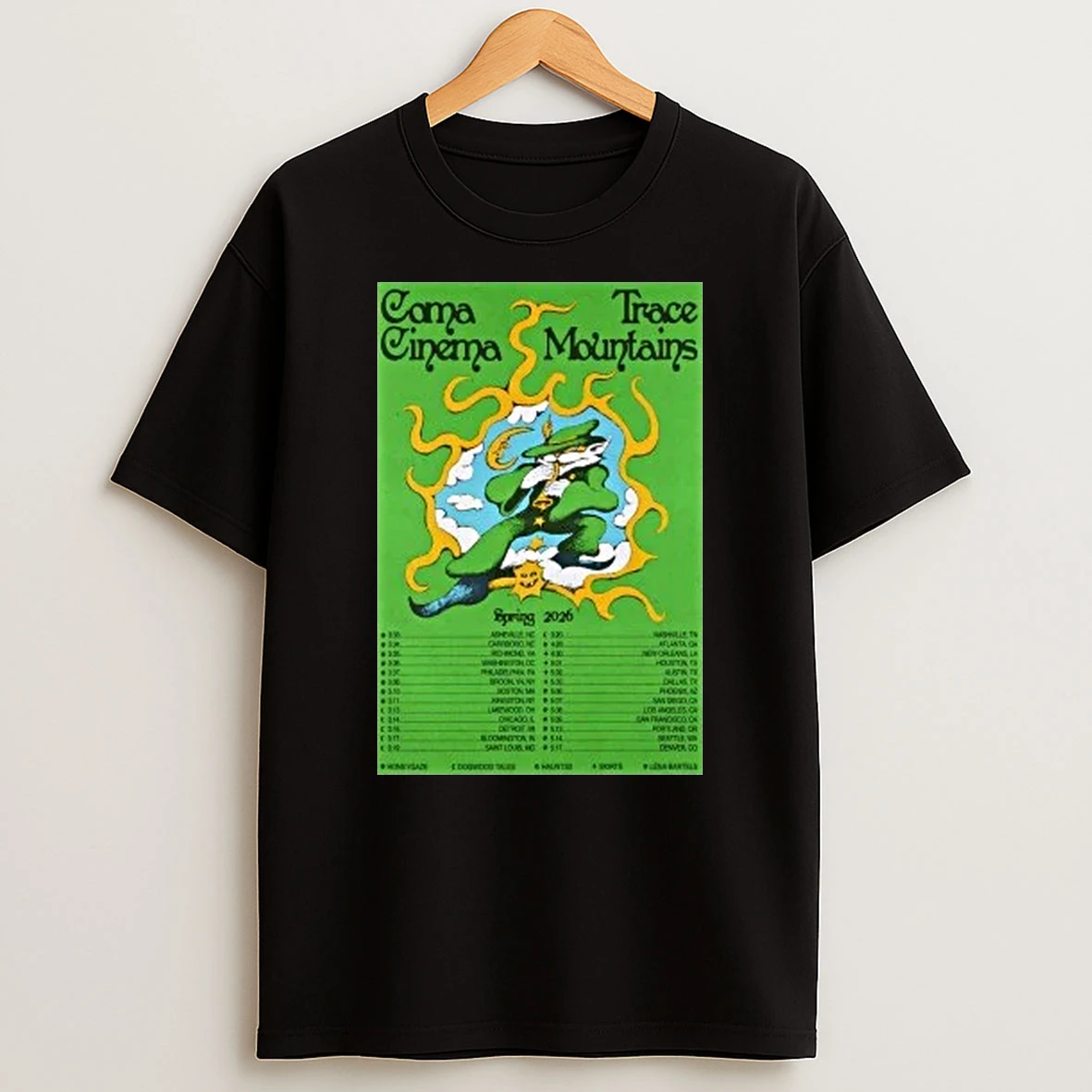 Coma Cinema And Trace Mountains Spring Tour 2026 Shirts