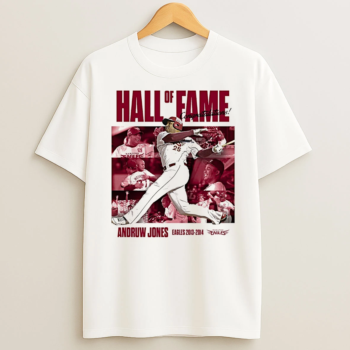 Congratulation Andruw Jones Eagles 2013 2014 Hall Of Fame Shirts