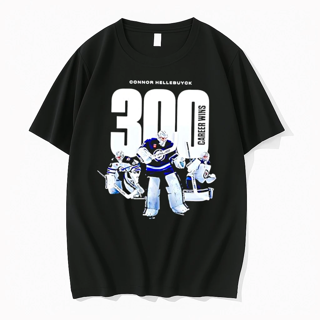 Connor Hellebuyck Winnipeg Jets 300 Career Wins Shirts