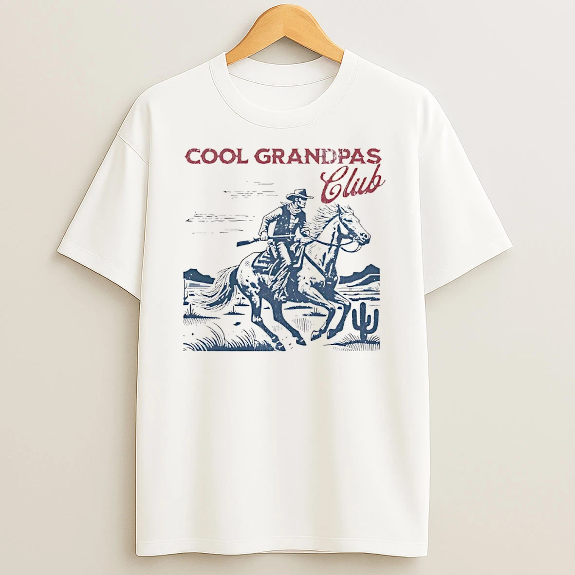 Cowboy Cool Grandpas Club Retro Shirts