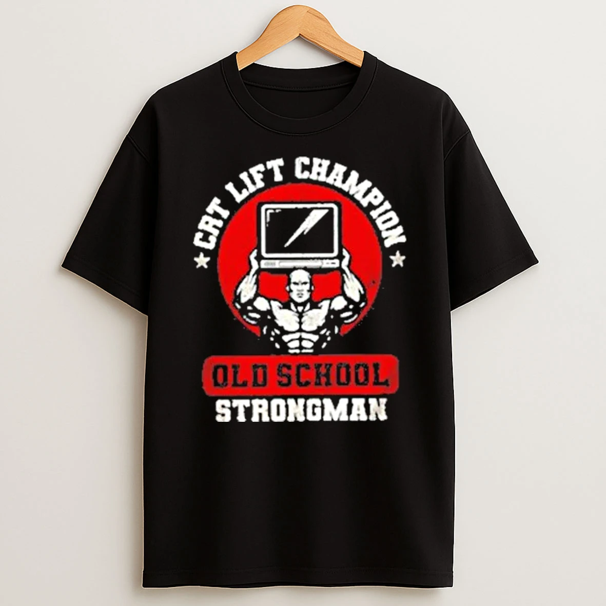 Crt Left Champion Old School Strongman Gym Shirts