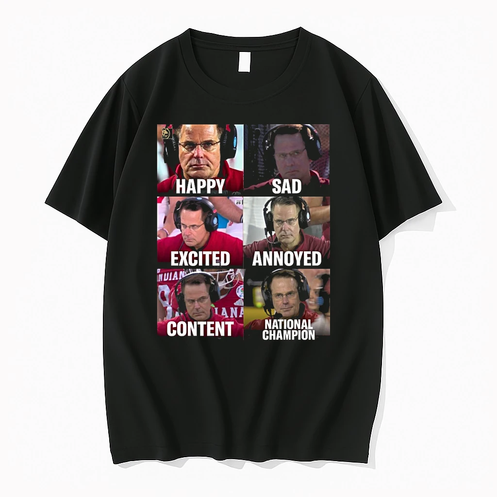 Curt Cignetti Happy Sad Excited Annoyed Content National Champion Meme Shirts