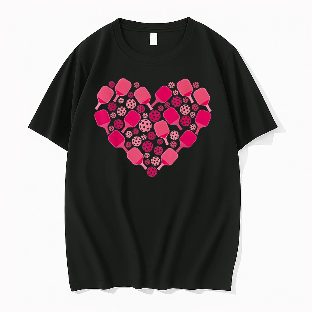 Cute Pickleball Heart Valentines Day Pickleball Lover Women Shirts
