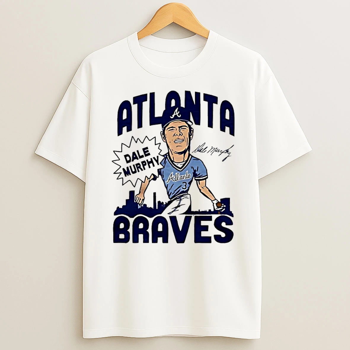 Dale Murphy Atlanta Braves Swing Caricatures Shirts