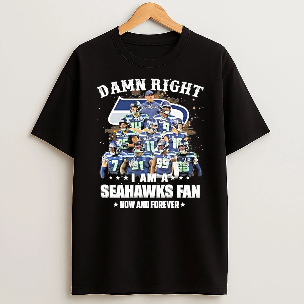 Damn Right I Am A Seattle Seahawks Fan Now And Forever Nfc Championship Shirts