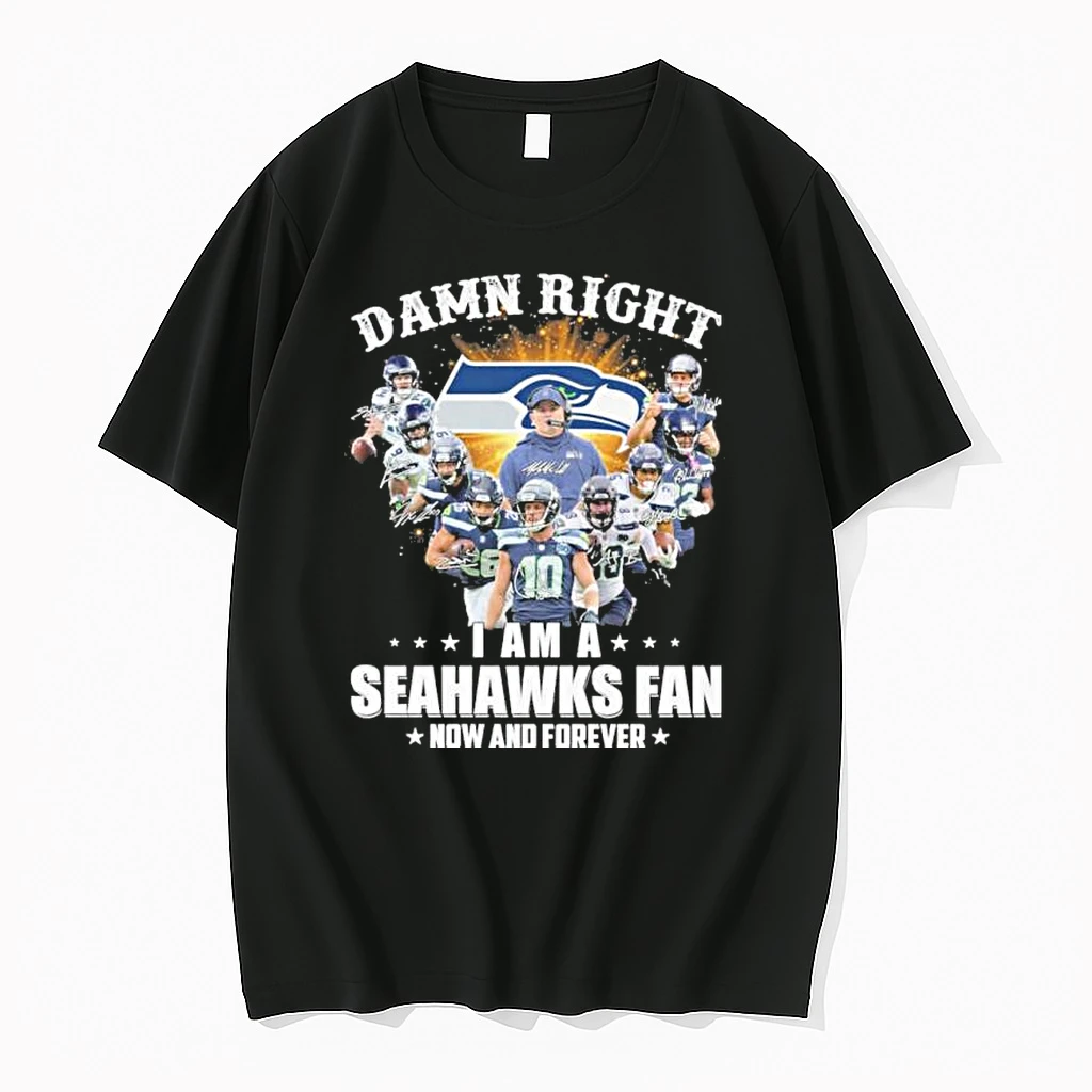 Damn Right I Am A Seattle Seahawks Fan Now And Forever Playoffs Shirts