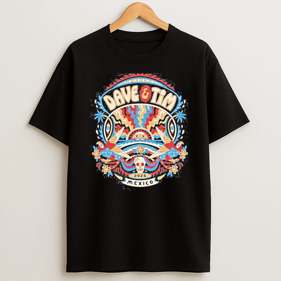 Dave Matthews Tim Reynolds Mexico Concerts 2026 Abstract Parrot Shirts