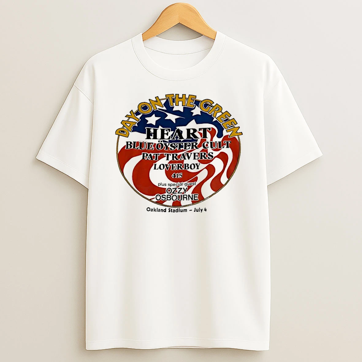 Day On The Green Heart Blue Oyster Cult Pat Travers Loverboy Shirts