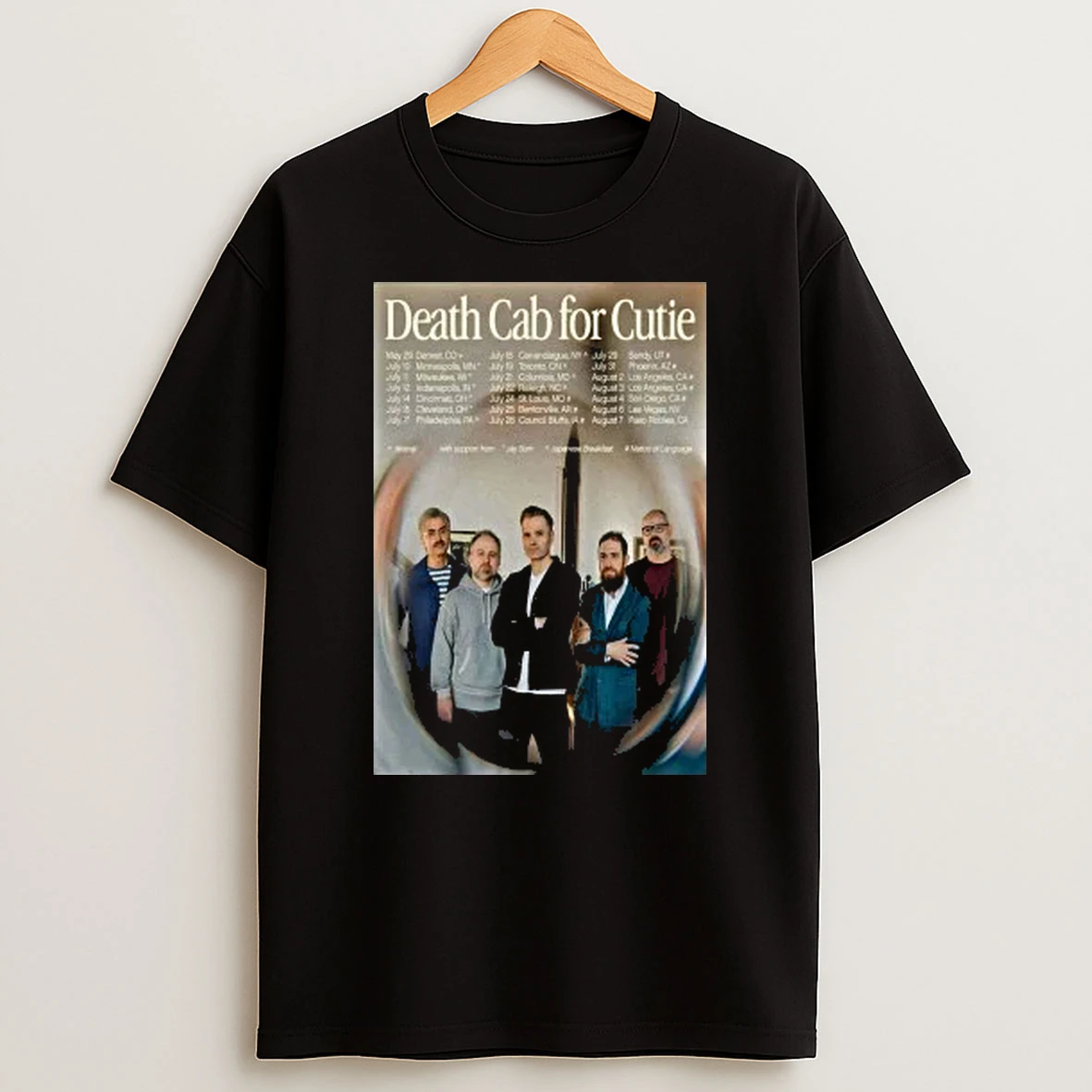 Death Cab For Cutie North America 2026 Shows Shirts