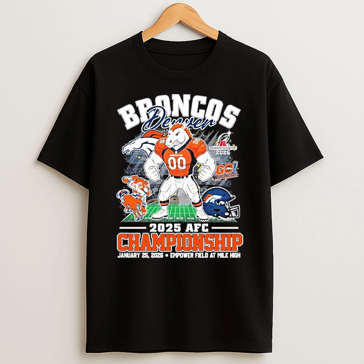 Denver Broncos Mascot Afc Championship Bound Go Broncos Shirts