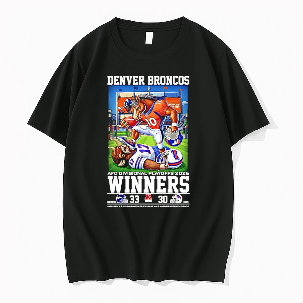 Denver Broncos Beat Buffalo Bills 2026 Afc Divisional Playoffs Winners Mascot Shirts