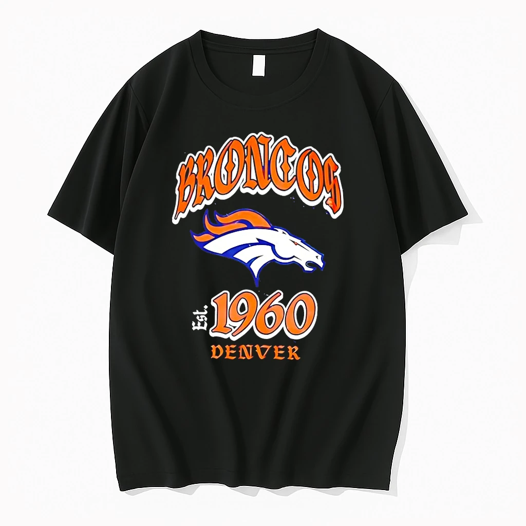 Denver Broncos Helmet Relaxed Graphic Shirts