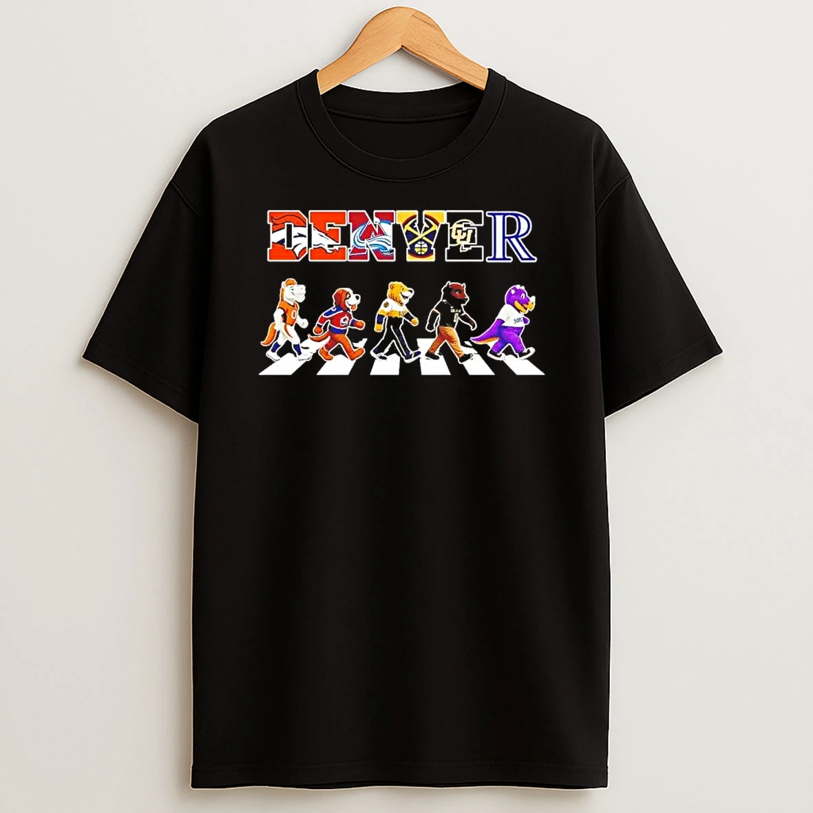 Denver Sports Teams Mascot Abbey Road Shirts